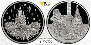No Date-Mo Medal Santa Claus Ag PR69DCAM