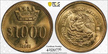 1991-Mo 1000 P ATLAN Al-Br MS64