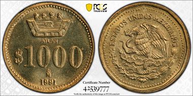 1991-Mo 1000 P ATLAN Al-Br MS66