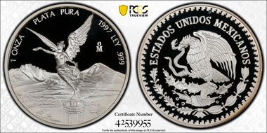 1997-Mo Onza Libertad Ag PR69DCAM