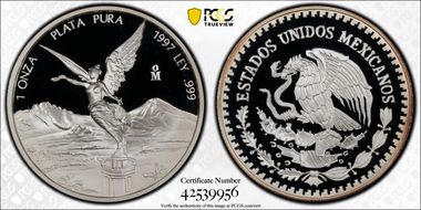 1997-Mo Onza Libertad Ag PR69DCAM