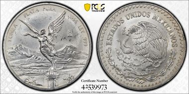 1996-Mo Onza Libertad Ag MS63