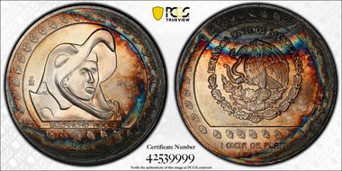 1992-Mo 100 P Guerrero Aguila KM-556  Ag MS65