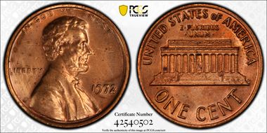 1972 1C Doubled Die Obverse N1BN