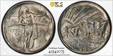 1933-D 50C Oregon MS66