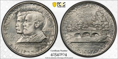 1937 50C Antietam MS66