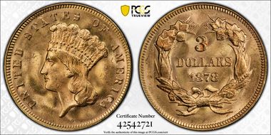 1878 $3 MS64+
