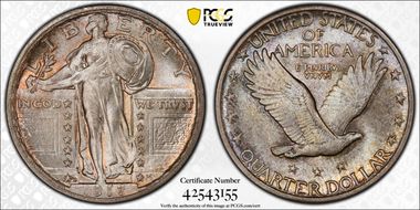 1917-D 25C Type 2 MS67FH