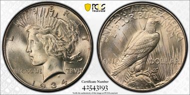 1934 $1 MS67