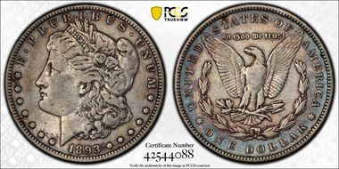 1893 $1 VAM 4, Doubled Stars VF25