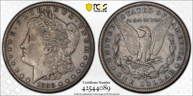 1890-CC $1 VAM 4, Tailbar N1