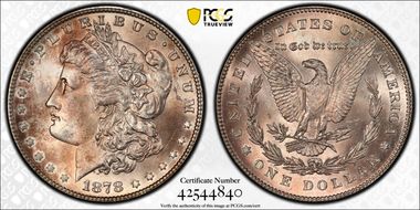 1878 7TF $1 Reverse of 1878 MS63