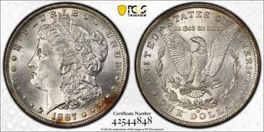 1887-O $1 MS62