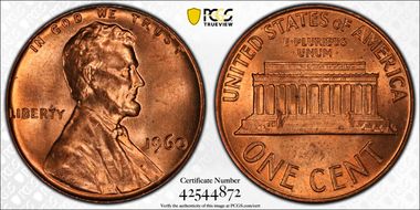 1960 1C Large Date MS65RD