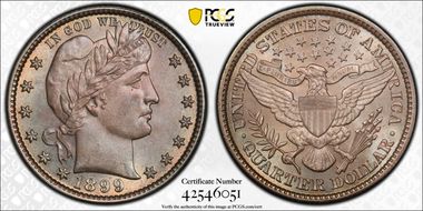 1899 25C MS66