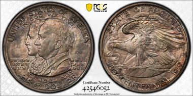 1921 50C Alabama, 2X2 MS65