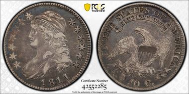 1811 50C Small 8 VF35