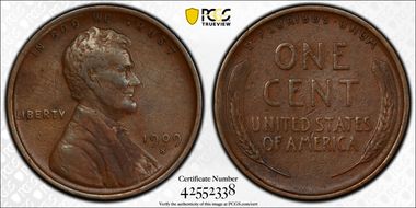 1909-S VDB 1C VF25BN