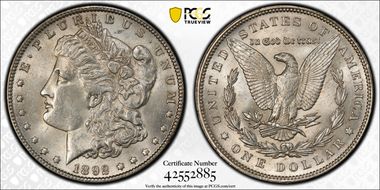 1892 $1 MS62
