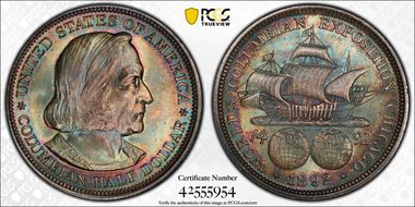 1892 50C Columbian MS64+
