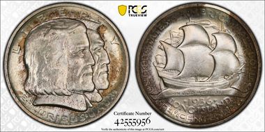 1936 50C Long Island MS66