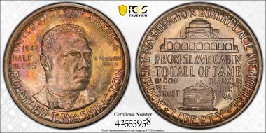 1946 50C Booker T. Washington MS67