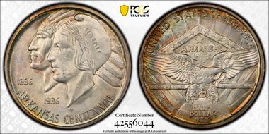 1936-D 50C Arkansas MS65