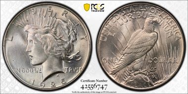 1925 $1 MS66+ 