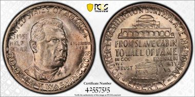1951 50C Booker T. Washington MS66