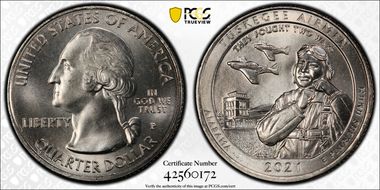 2021-P 25C Tuskegee Airmen NP MS67