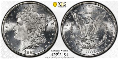 1881-S $1 MS66