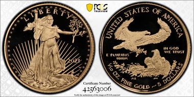 2021-W $5 Gold Eagle - Type 1 PR69DCAM