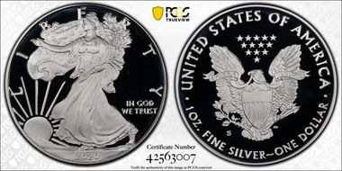 2020-S $1 Silver Eagle PR69DCAM