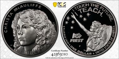 2021-P $1 Christa McAuliffe First Strike PR69DCAM
