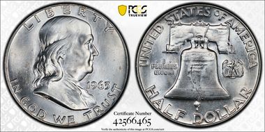 1963-D 50C MS65FBL