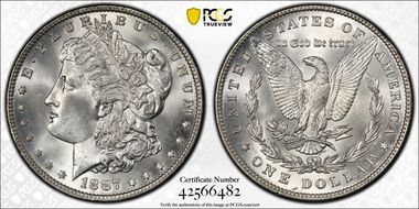 1887 $1 MS66