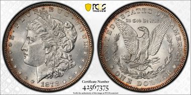 1878 7/8TF $1 Strong MS63
