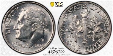 2020-D 10C MS66FB