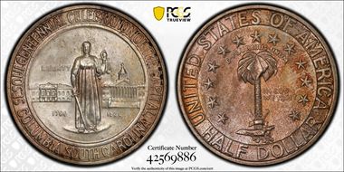 1936 50C Columbia MS66