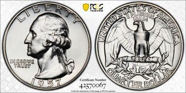 1957 25C PR67