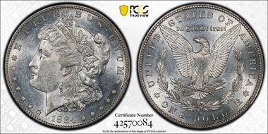 1884-S $1 AU58