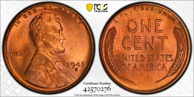 1945-S 1C MS66RD