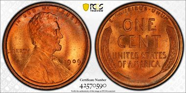 1909 1C Lincoln MS67RD
