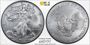 2020 $1 Silver Eagle First Strike MS69