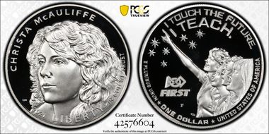 2021-P $1 Christa McAuliffe First Strike PR70DCAM