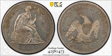 1851 $1 Restrike PR1