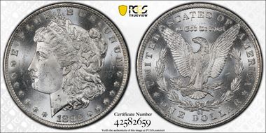 1882-CC $1 VAM 2C, Counter Clash MS65