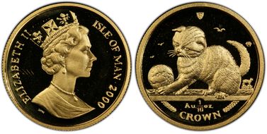 2000 1/10 Cr Scottish Kitten w/Globe KM-1053 MS65