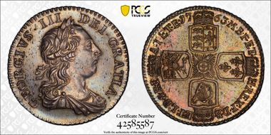 1763 Shil S-3742 Northumberland MS63+