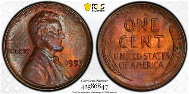 1953 1C MS65BN